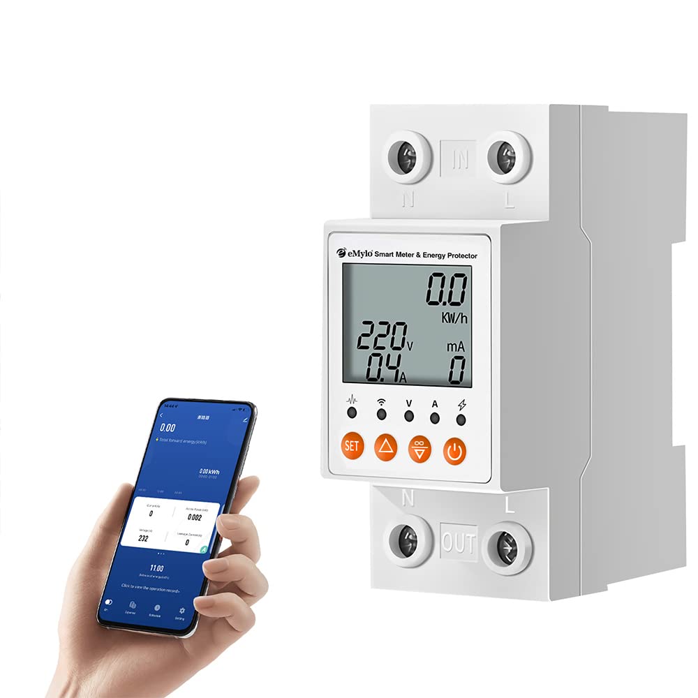 63A Single-Phase WiFi Energy Meter with LCD Y31284