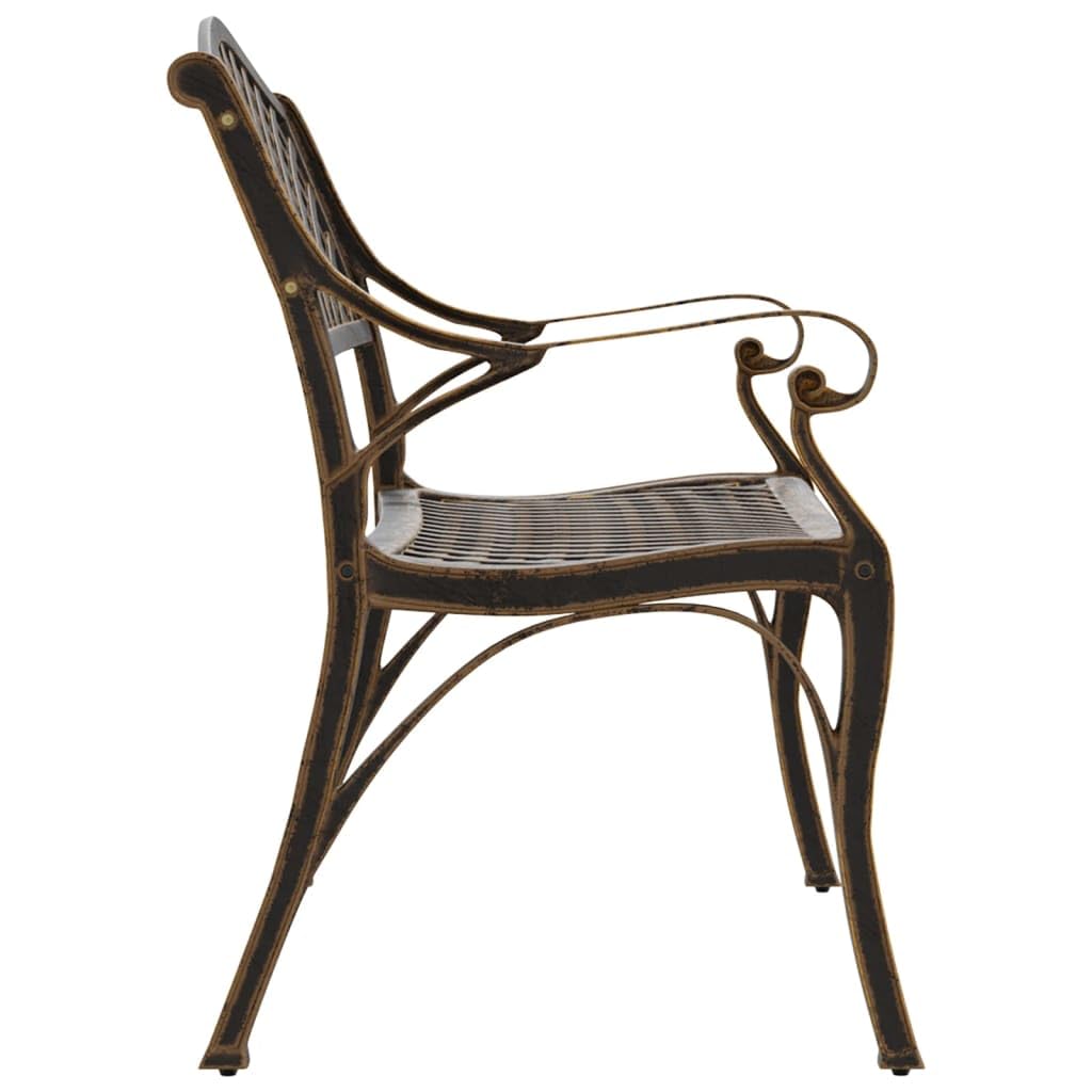 Bronze Floral Cast Iron 40.2 Inch Garden Bench U625119