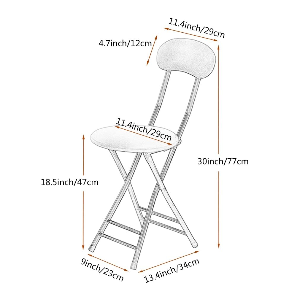 18 Inch Folding Bar Stool with Backrest A5487