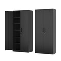 71” Tall Black Steel Storage Cabinet with Lockable Doors and Adjustable Shelves B52744
