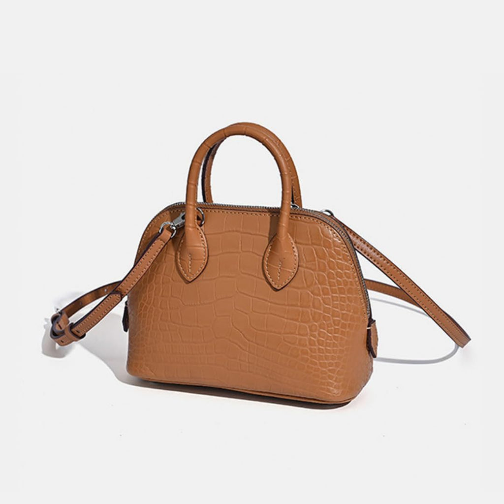 Genuine Leather Croc-Embossed Mini Dome Satchel Y337997