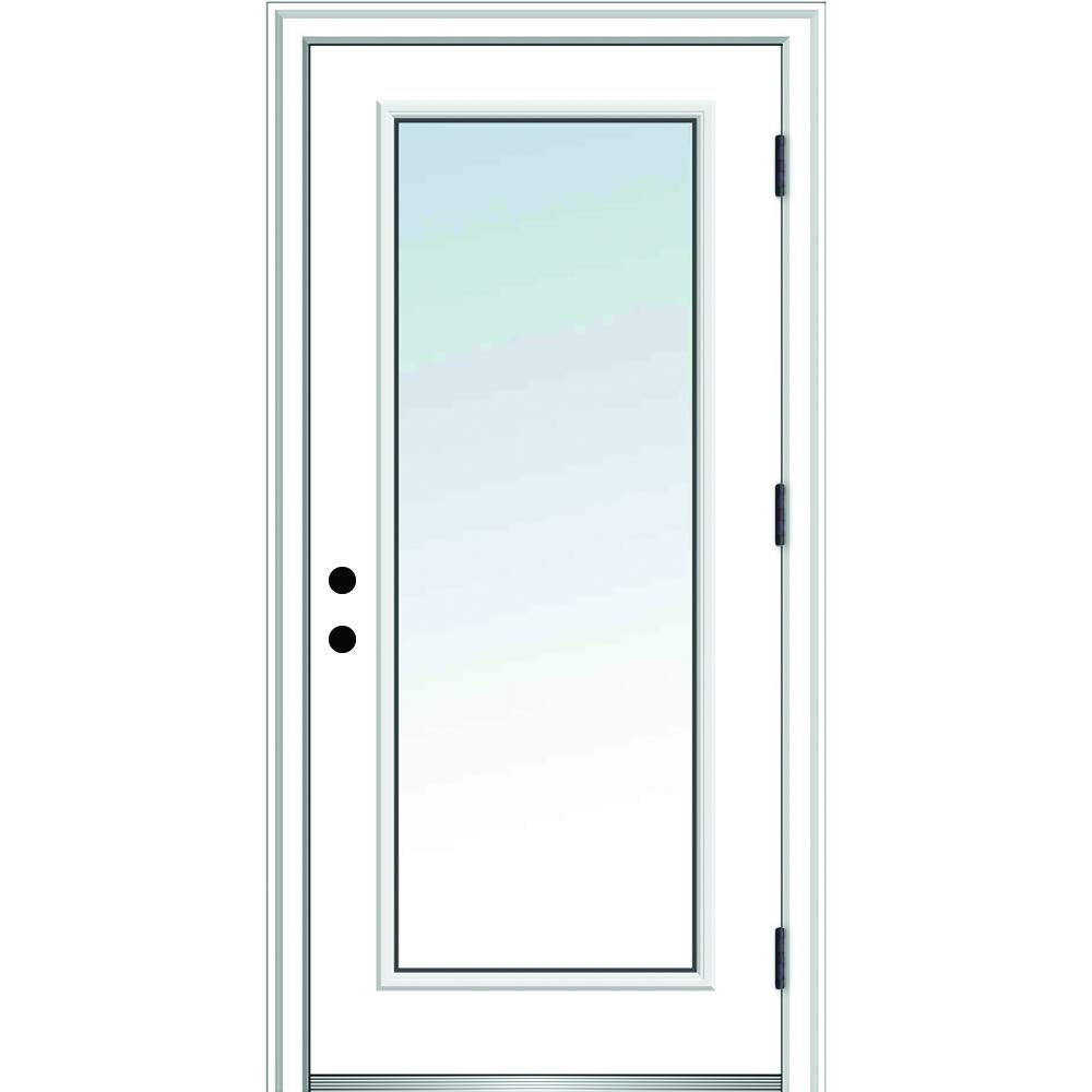 Steel Prehung Door Full Lite Clear Low-E Glass 32"x80" A874891