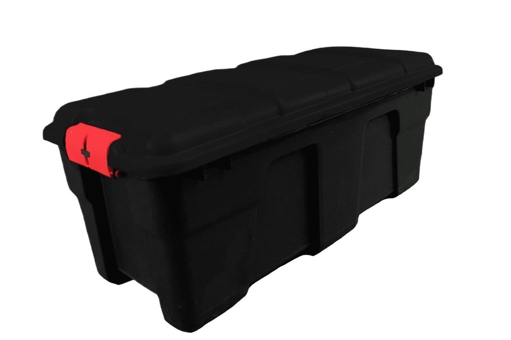 Black 17 Gallon Plastic Storage Footlocker Y5131