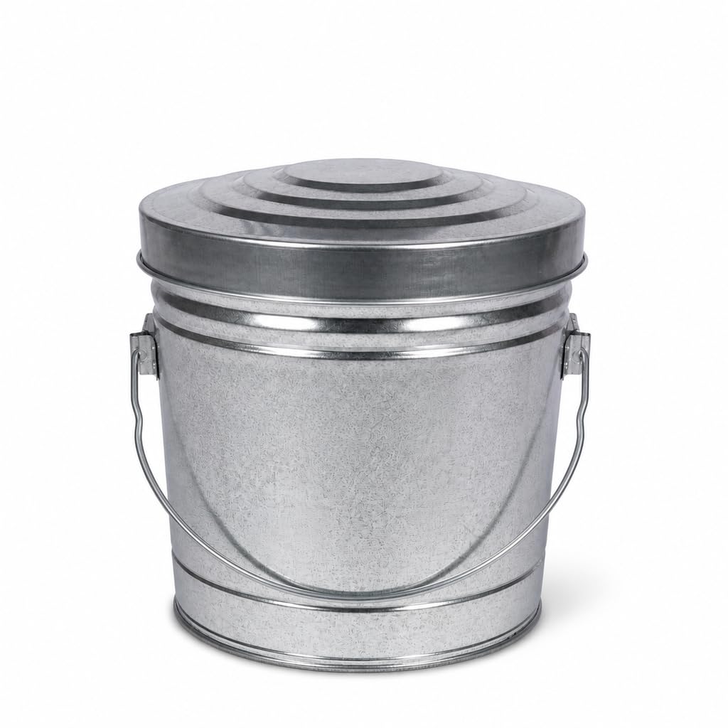 6 Gallon Galvanized Steel Can with Locking Lid P538058