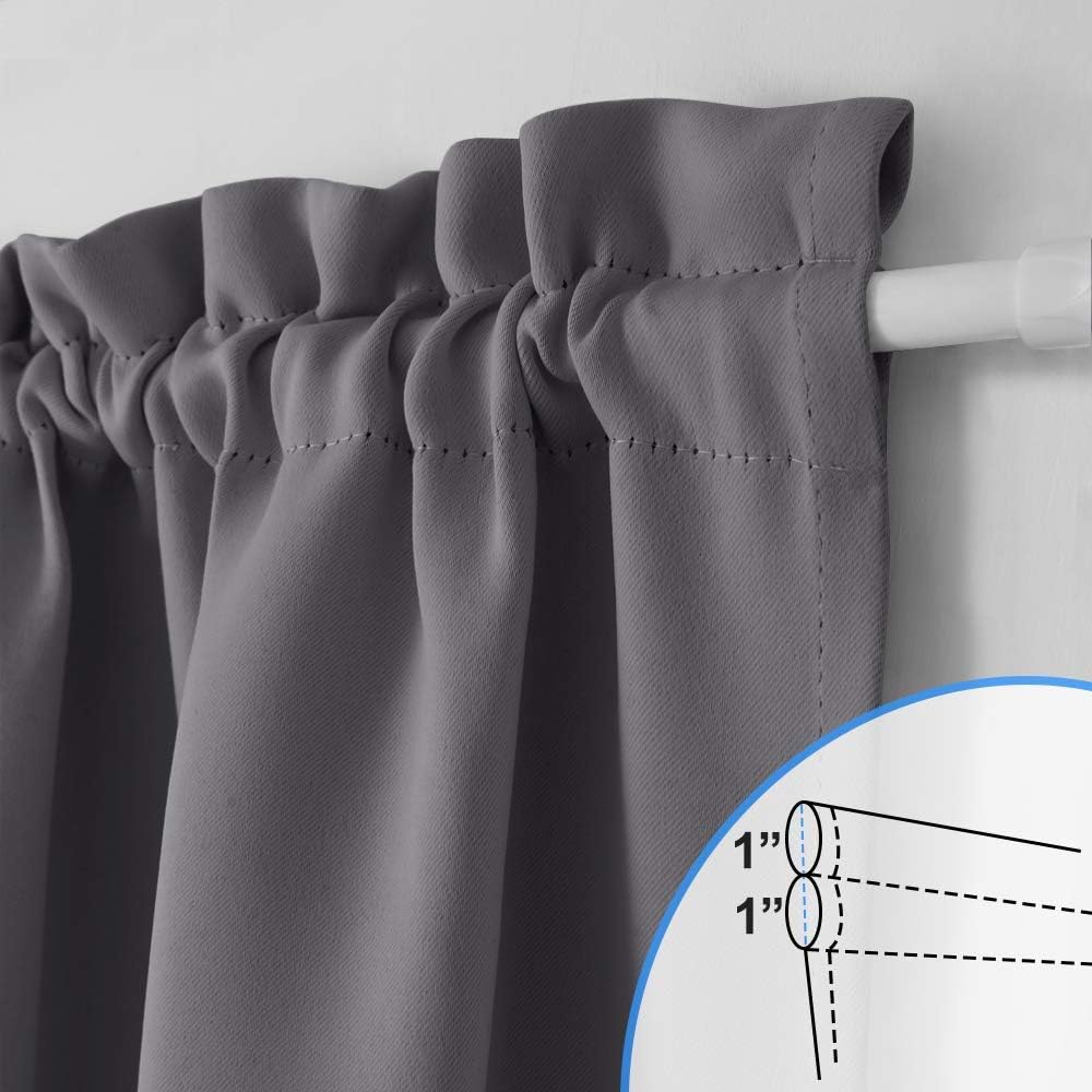 Grey Blackout Thermal Insulated Curtains P5071