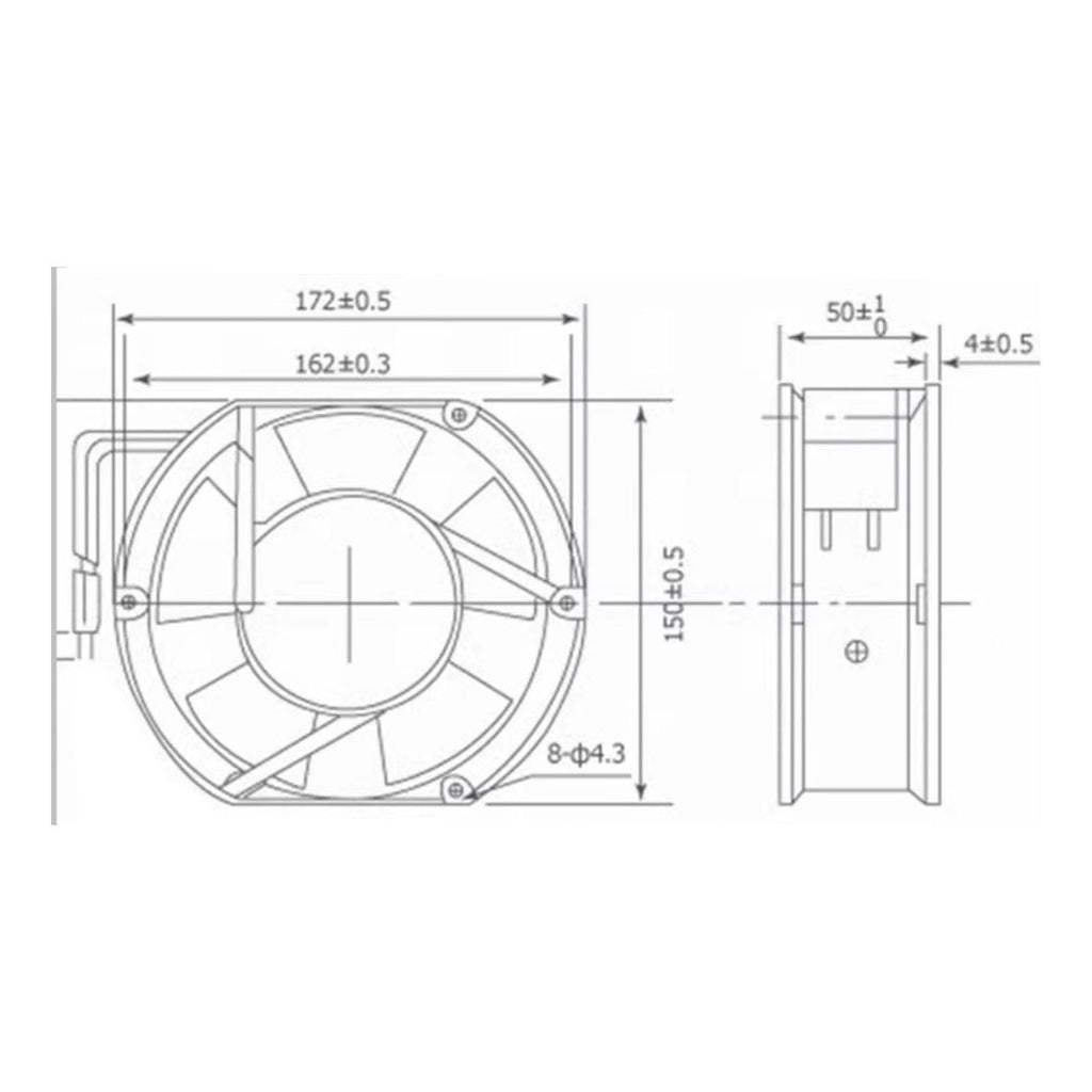 172mm DC 24V Case Fan W846