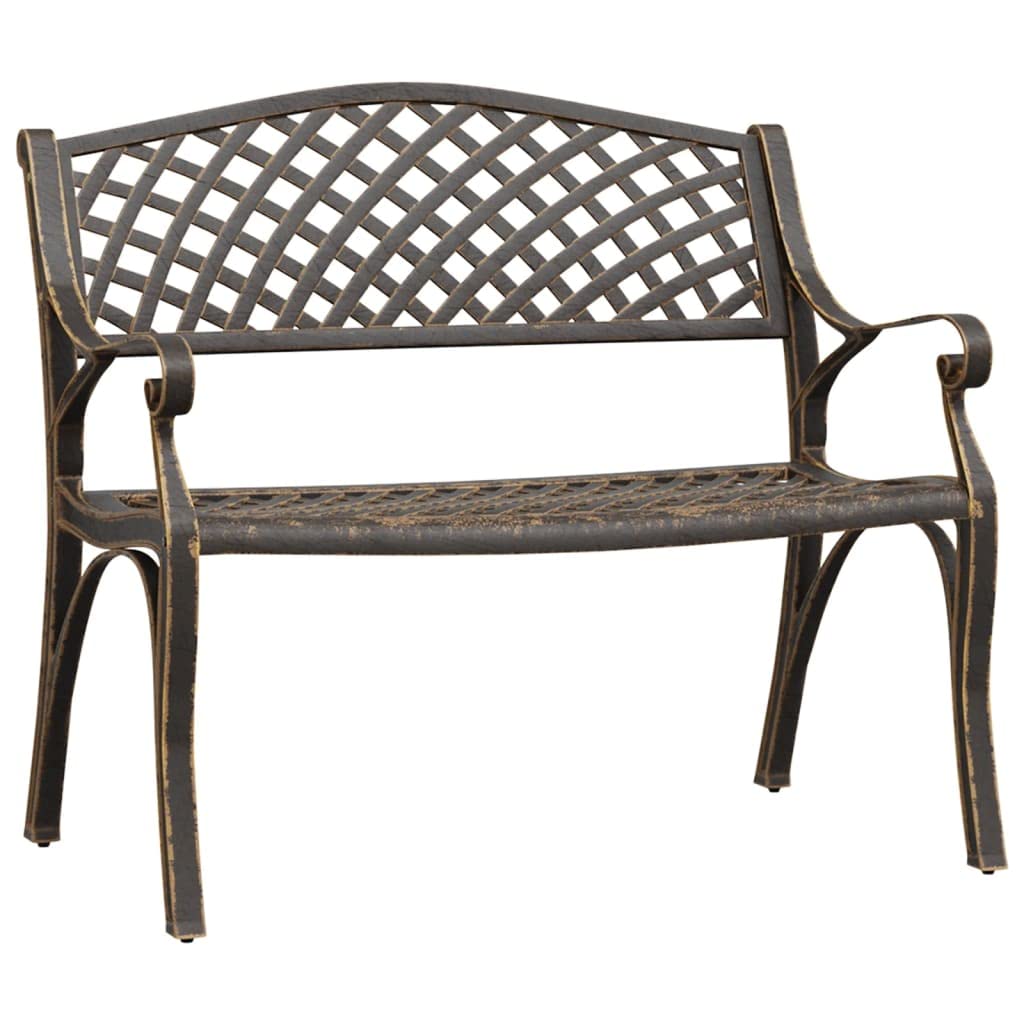 Bronze Floral Cast Iron 40.2 Inch Garden Bench U625119
