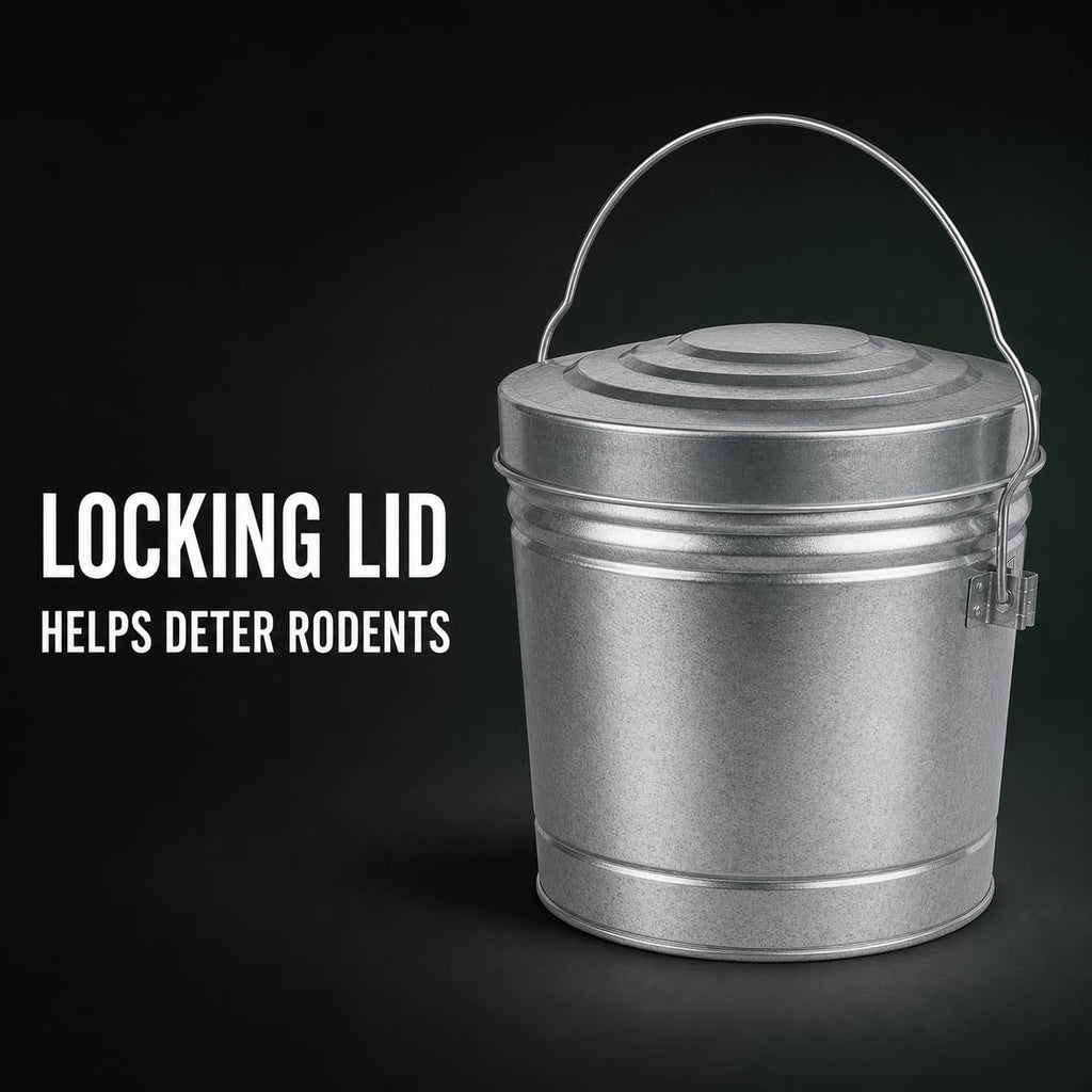 6 Gallon Galvanized Steel Can with Locking Lid P538058