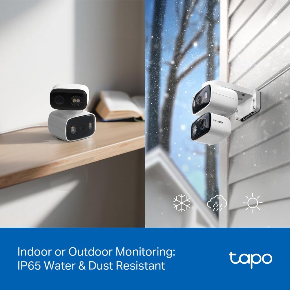 2K Indoor/Outdoor Dual Lens Pan/Tilt Wired Security Camera K984041