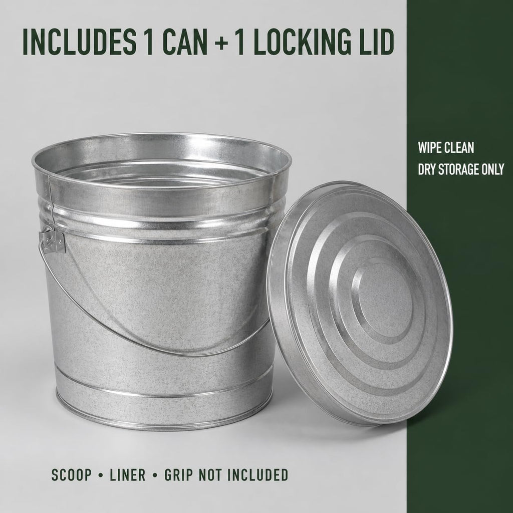 6 Gallon Galvanized Steel Can with Locking Lid P538058