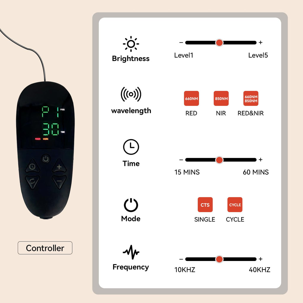 Red Light Therapy Mat 3840pcs LED 660nm 850nm 71''x 32'' O4321