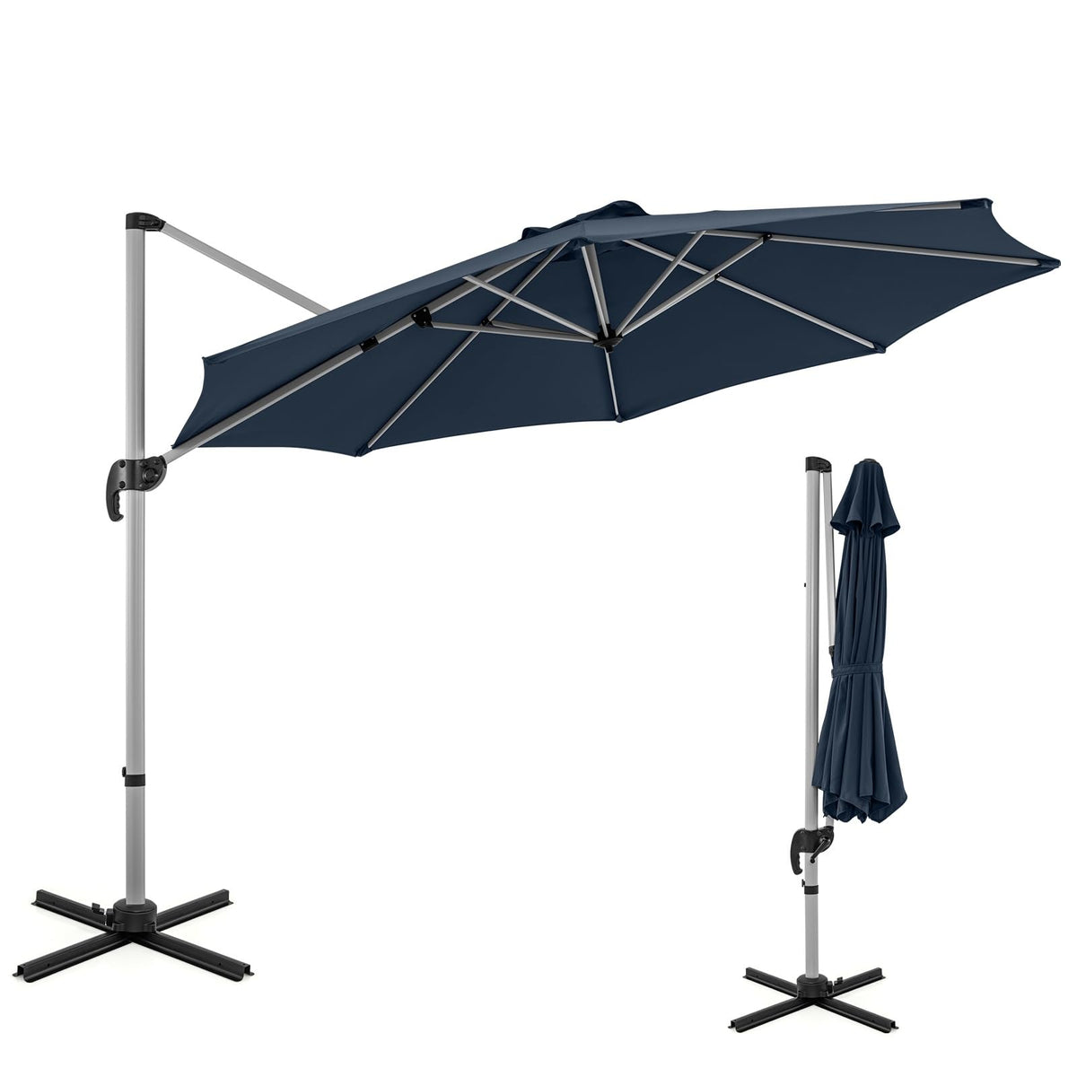 11 FT Cantilever Patio Umbrella with 360° Rotation Q19213