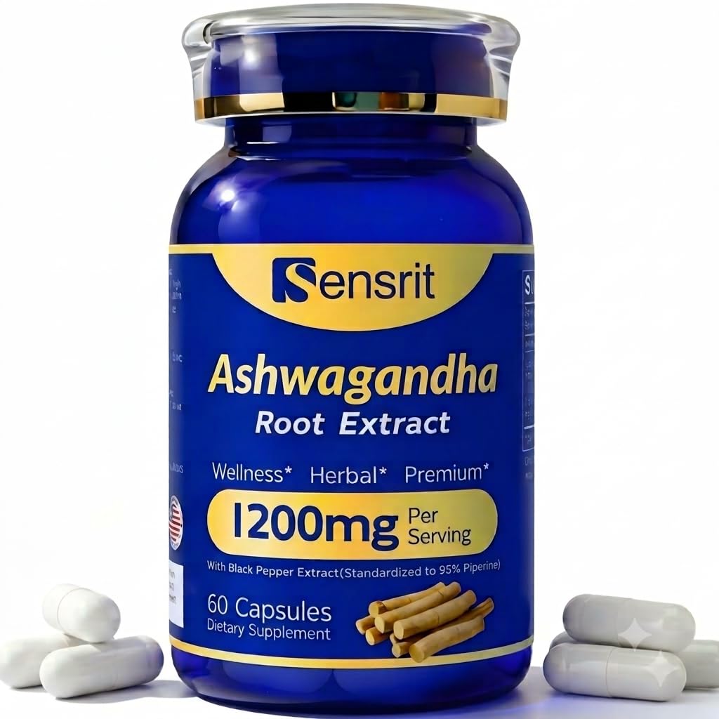 Ashwagandha 1200mg Root Extract 60 Capsules Supplement P17525