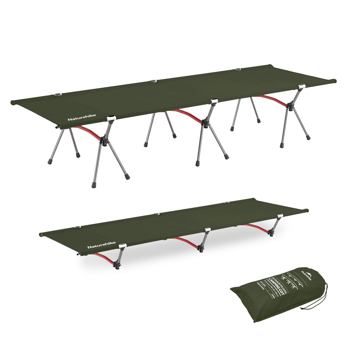 Height Adjustable Ultralight Folding Camping Cot N67059