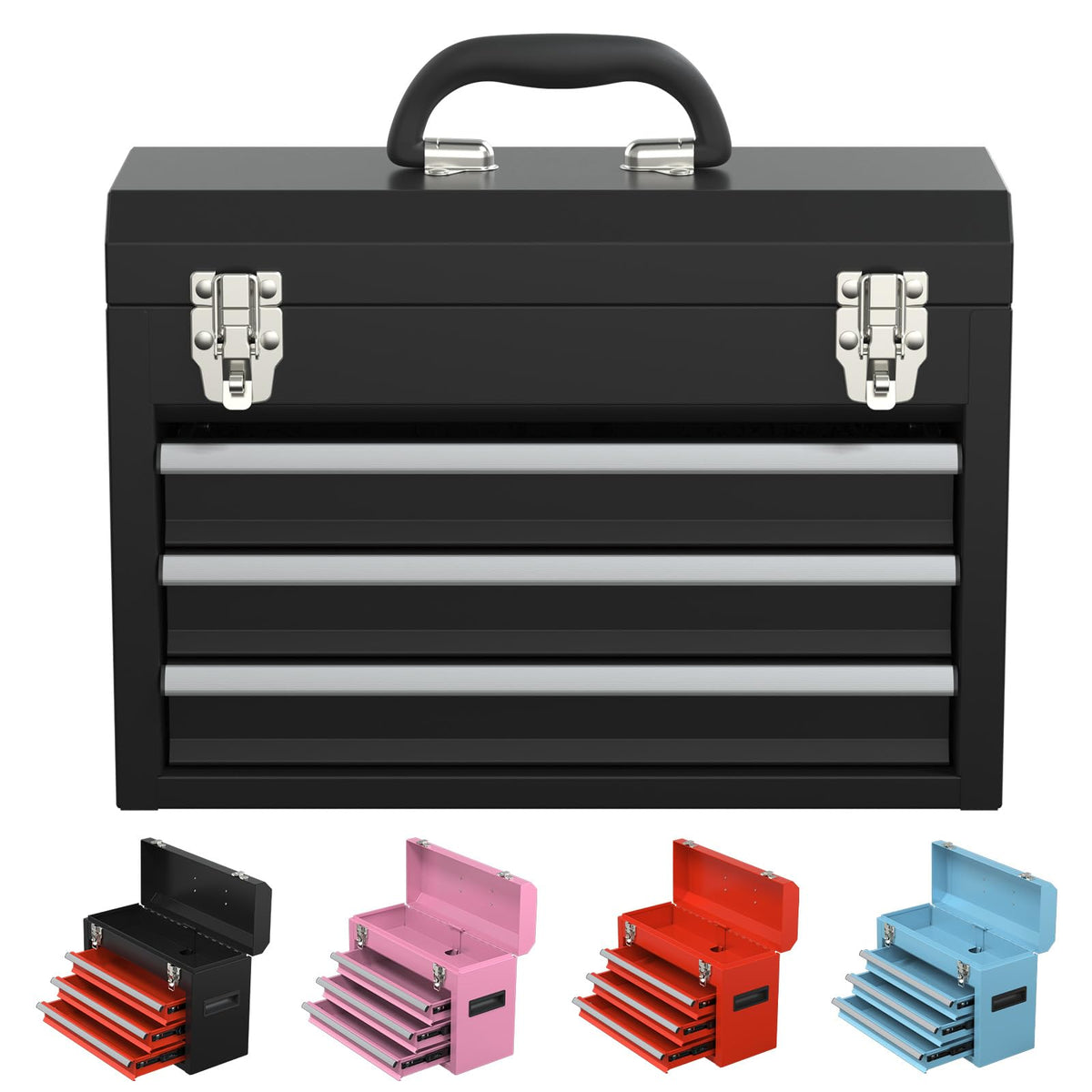 3 Drawer Steel Tool Box with Locking System T9197