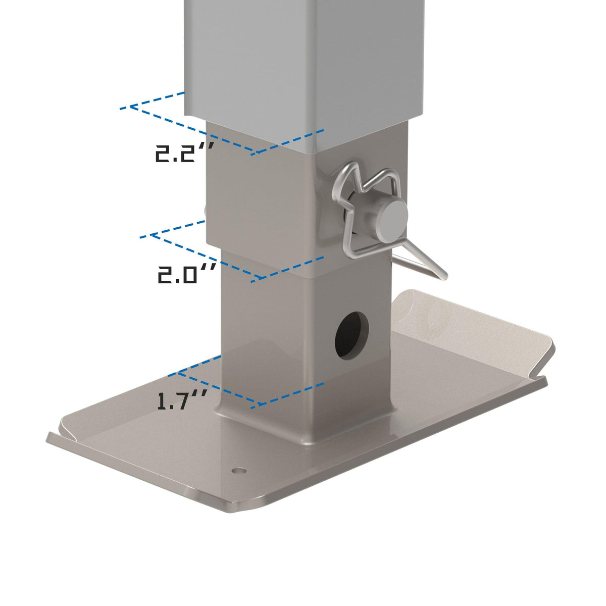 Heavy Duty Trailer Jack with Drop Leg V1327