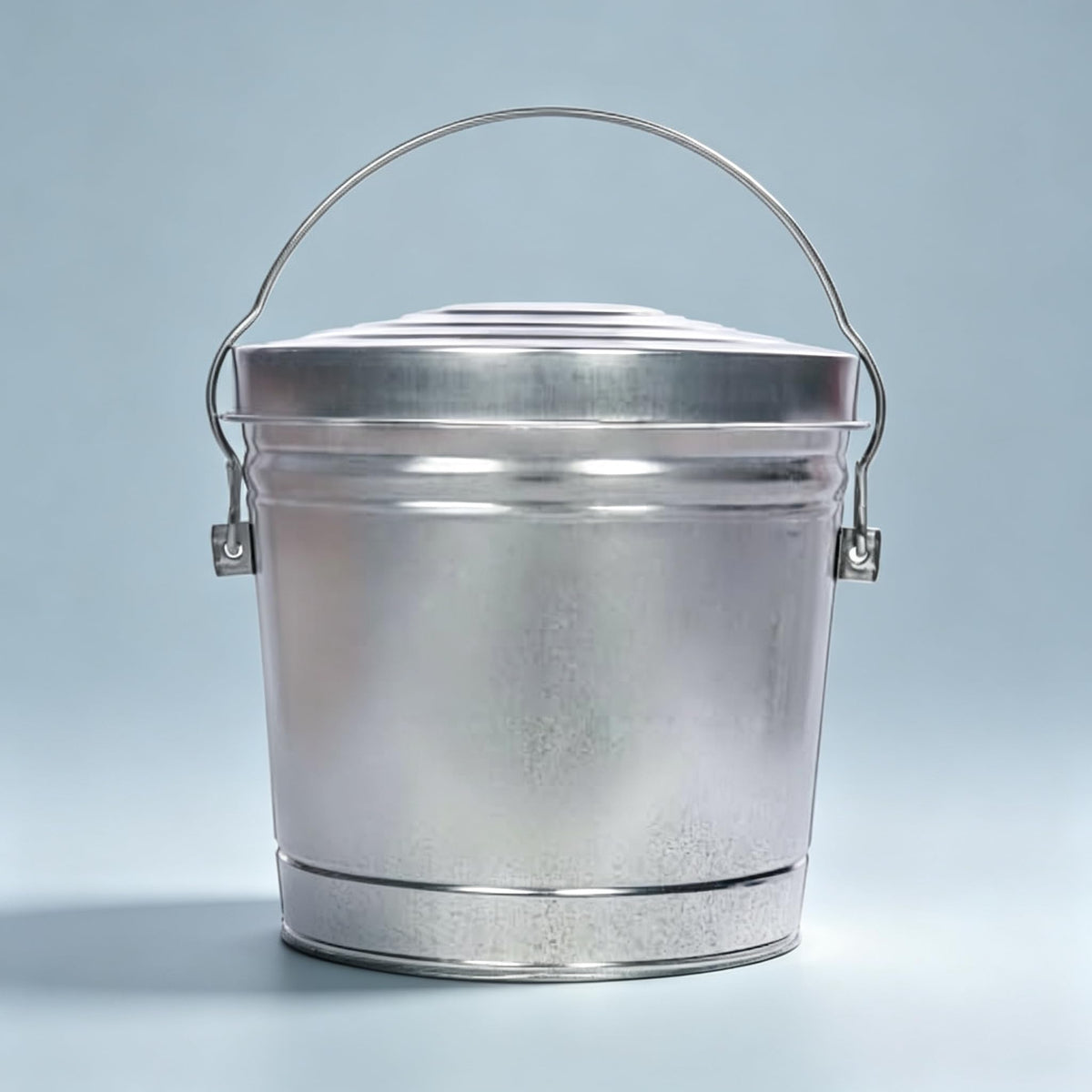 6 Gal Galvanized Metal Storage Can with Locking Lid E9152