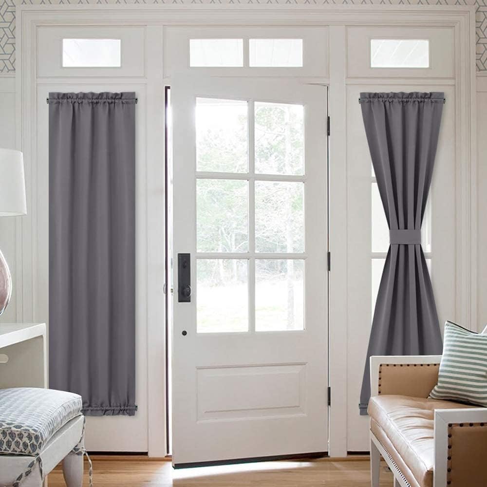 Grey Blackout Thermal Insulated Curtains P5071