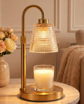 Gold Candle Warmer Lamp with Timer, Dimmable, Height Adjustable M7459