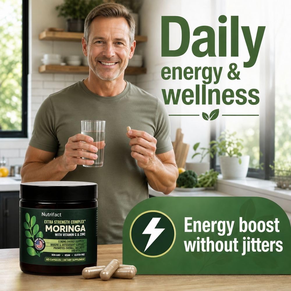 Moringa Capsules with Vitamin C, Zinc & L-Lysine X3372