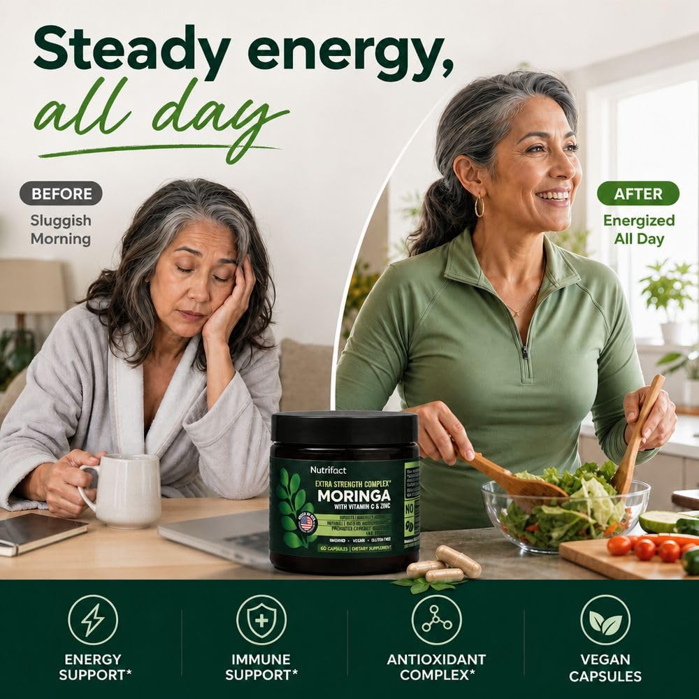 Moringa Capsules with Vitamin C, Zinc & L-Lysine X3372