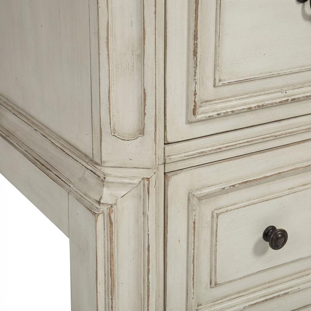 Antique White 3 Piece Desk and Hutch Set O734