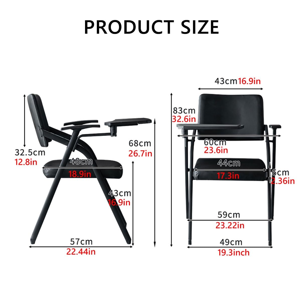 Foldable Office Chair with Attached Desk P13936
