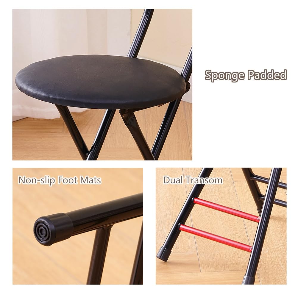 18 Inch Folding Bar Stool with Backrest A5487