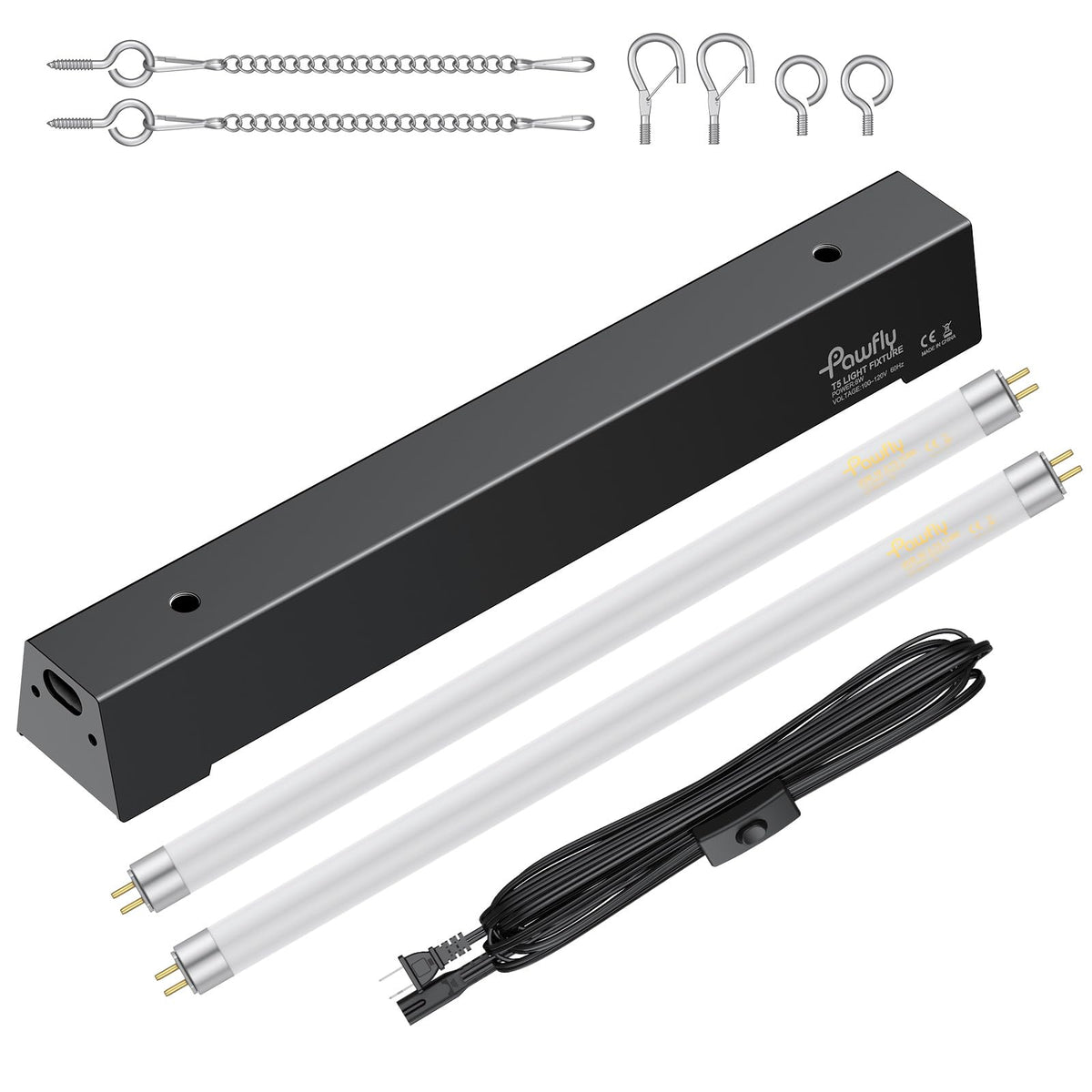 T5 Reptile Light Combo Kit with 2 UVB Tubes, 10.0 UVB Light Fixture, 12 inch S19900