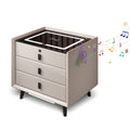 White Nightstand with Charging Station and Bluetooth Speaker B167872