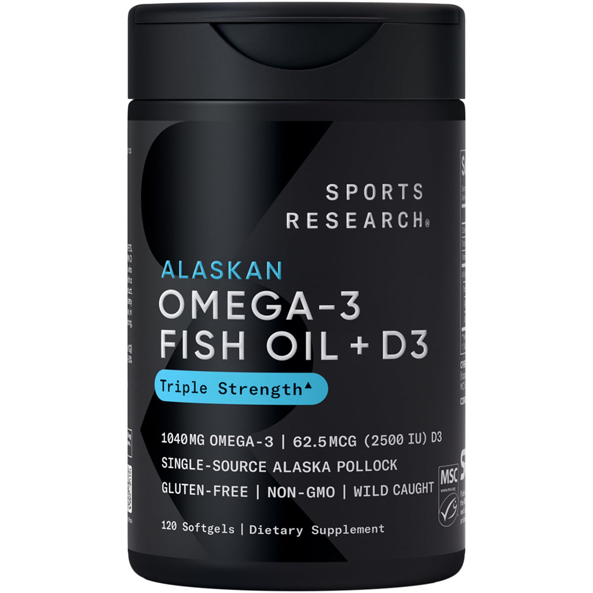 Omega-3 Fish Oil 1250mg + D3 2500iu, 120 Count J142