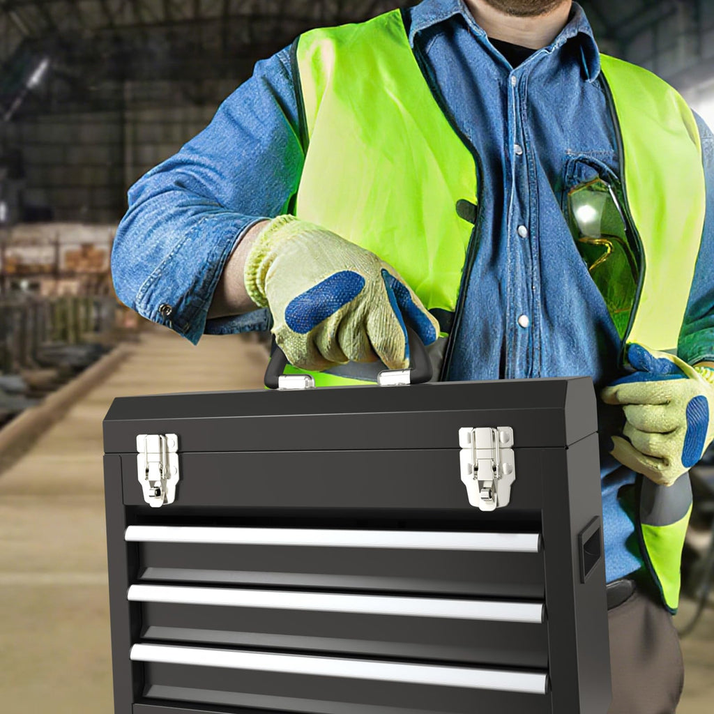 3 Drawer Steel Tool Box with Locking System T9197