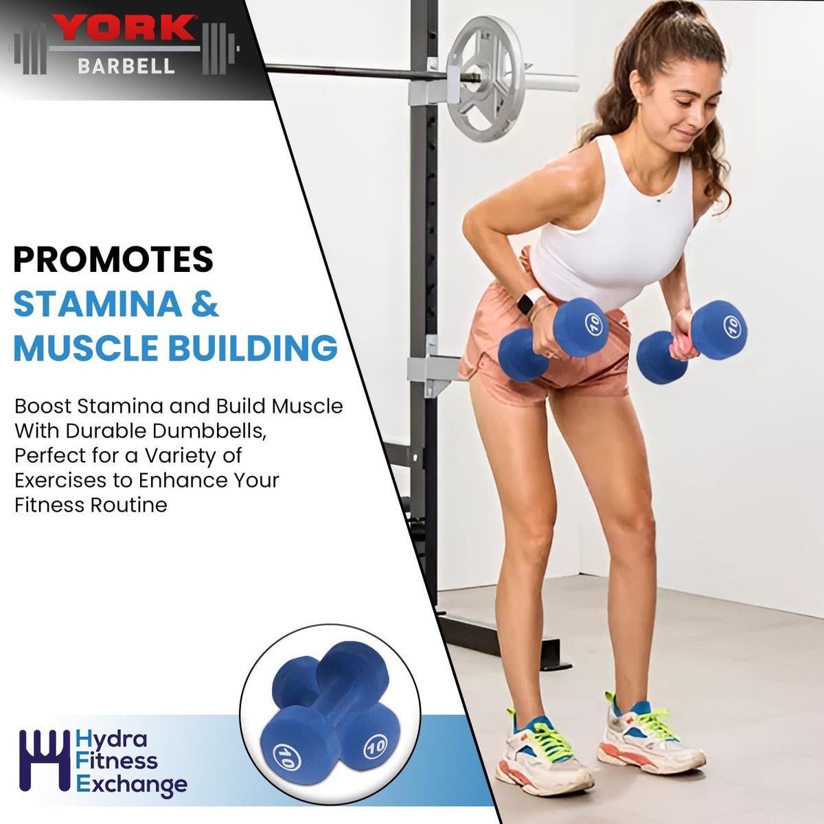 Neoprene Coated Dumbbell Set Blue F837657
