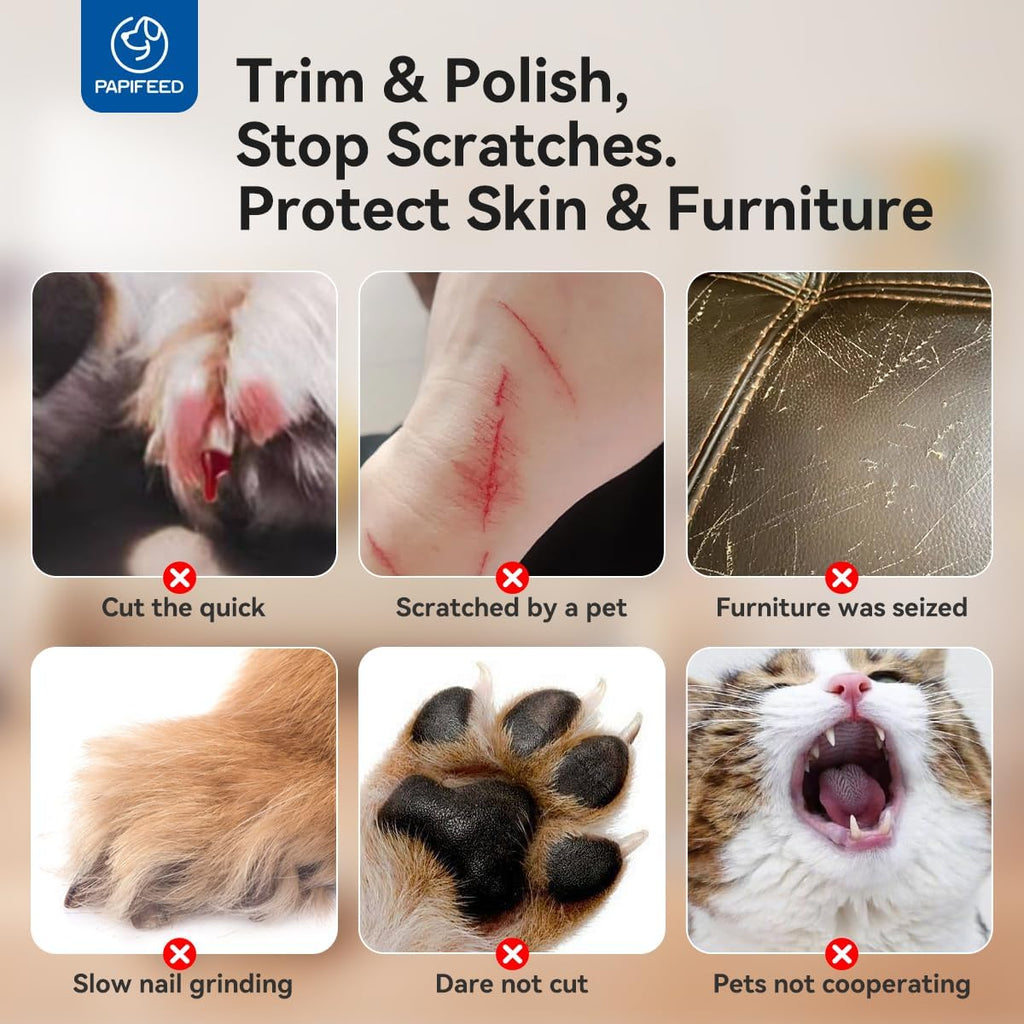 Dog Nail Grinder with 6 Speeds Quiet Motor Y86152