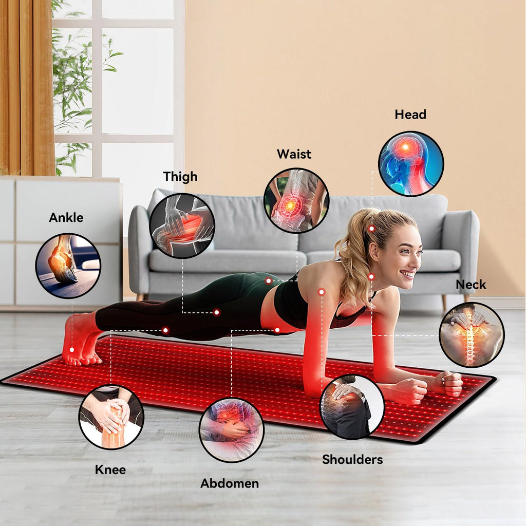 Red Light Therapy Mat 3840pcs LED 660nm 850nm 71''x 32'' O4321