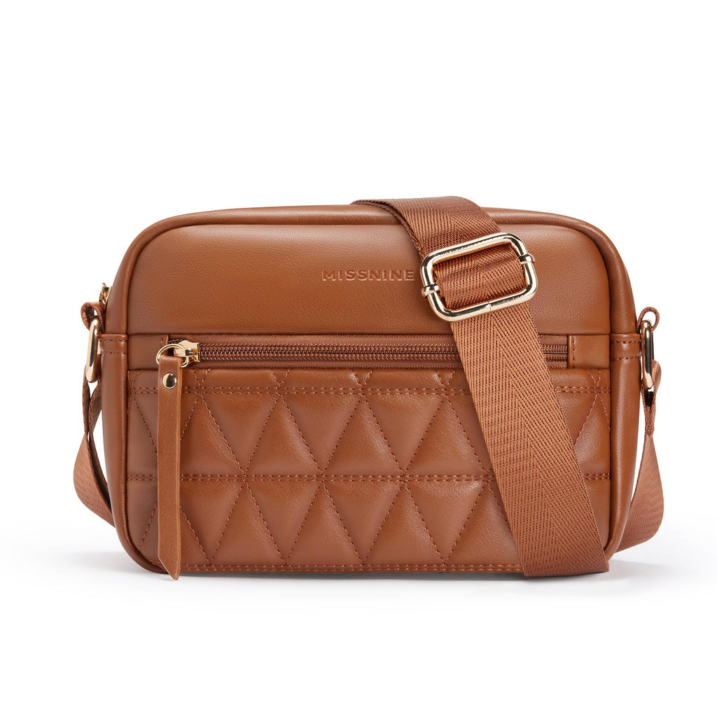 Quilted Crossbody Purse with Adjustable Strap Z431