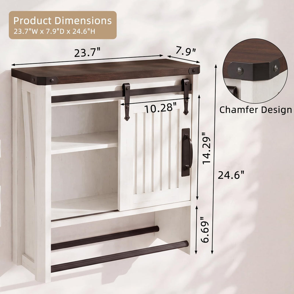 Bathroom Wall Cabinet with Sliding Door Y13486