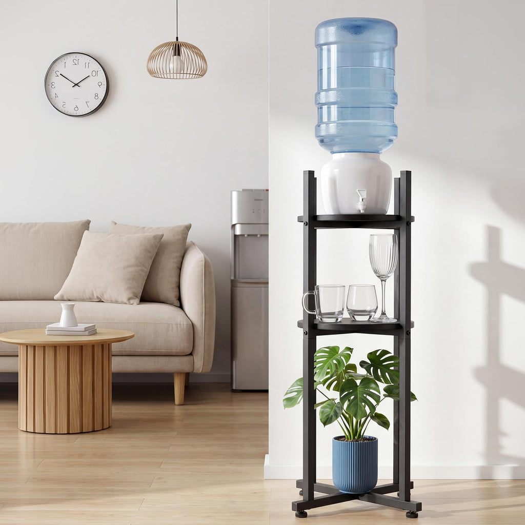 5 Gallon Heavy Duty Water Jug Stand with Storage Shelf T9826