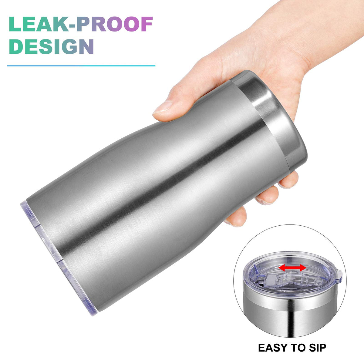 20oz Stainless Steel Insulated Tumbler with Lid And Straw T91875
