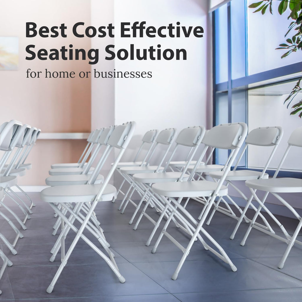 White Foldable Plastic Chair 9 Pack I2674