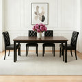 Black PU Leather Dining Chairs Set of 4 C970
