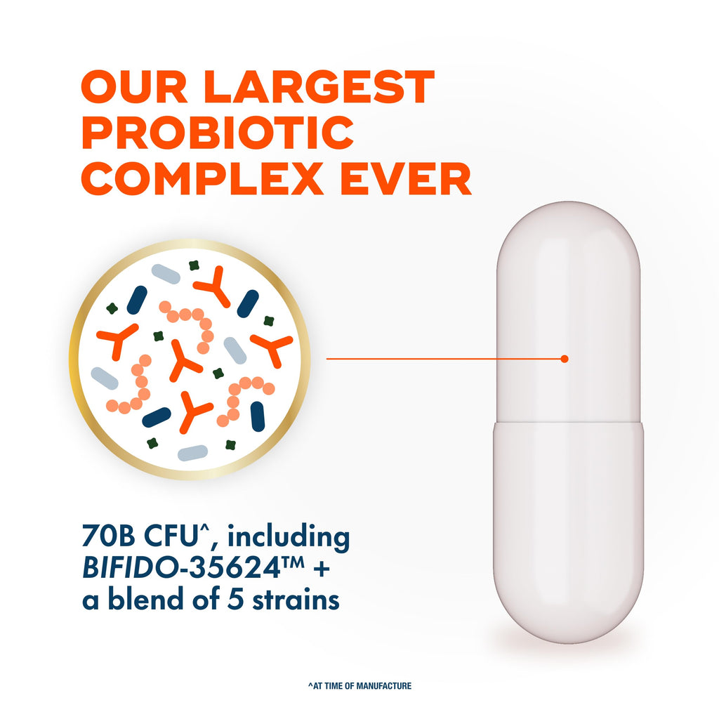 70 Billion CFU 6 Strain Blend Probiotic 30 Capsules U827623