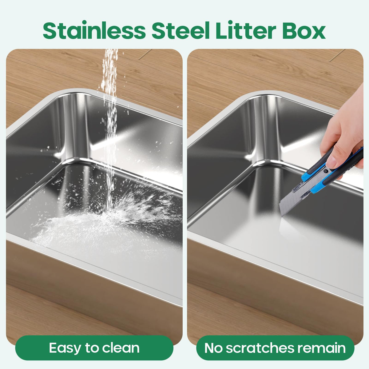 Stainless Steel Cat Litter Box R5343