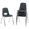 18" Black Stack Chair 5-Pack U6686