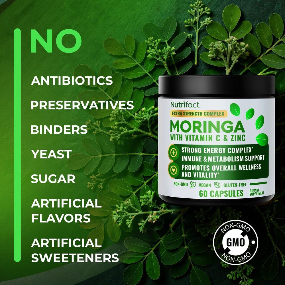 Moringa Capsules with Vitamin C, Zinc & L-Lysine X3372