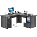 L Shaped Desk with Power Outlets W26916
