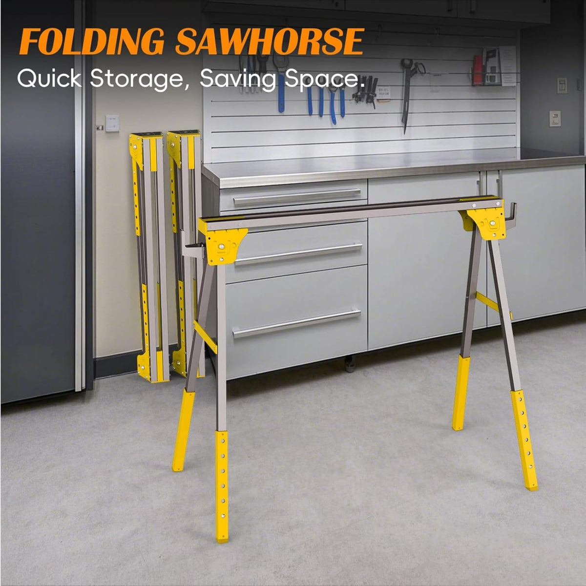 Adjustable Folding Saw Horses 2 Pack J364291