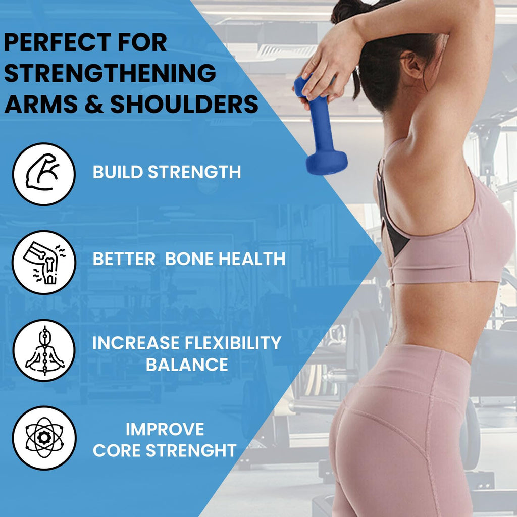 Neoprene Coated Dumbbell Set Blue F837657