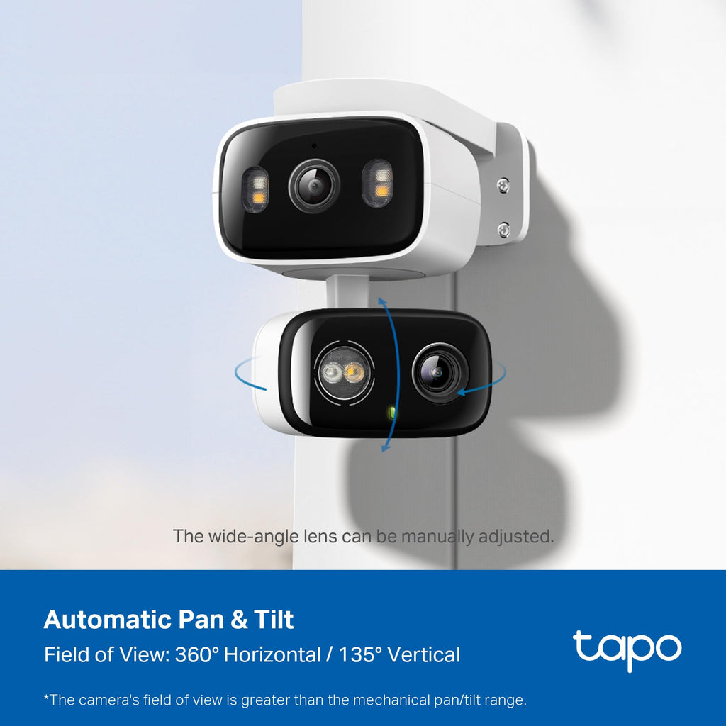 2K Indoor/Outdoor Dual Lens Pan/Tilt Wired Security Camera K984041