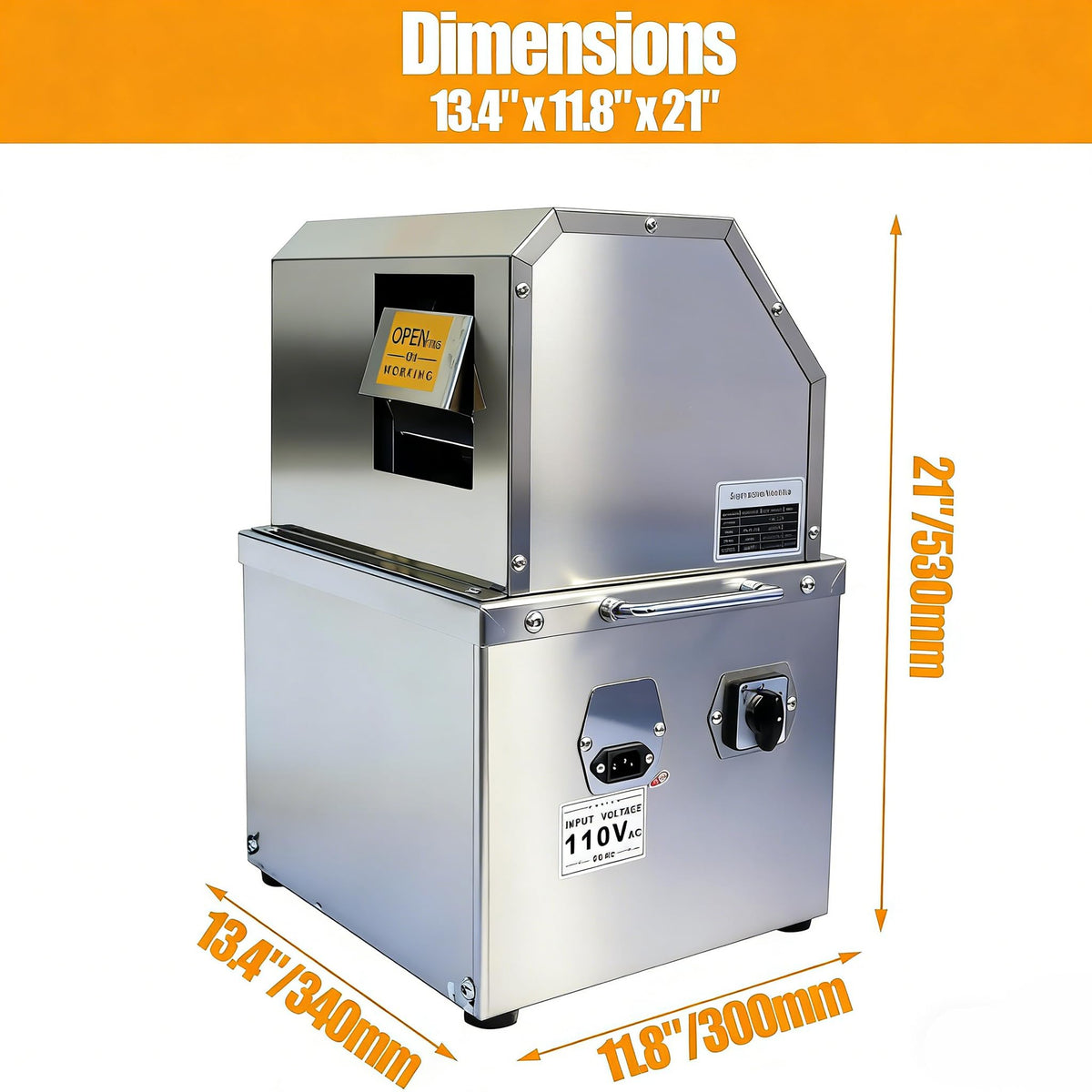 110V 800W Stainless Steel Electric Sugar Cane Juicer Machine K586798
